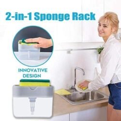 d45ce990038d6433c1d98af179b3c21c.jpg One Press Plastic Sds Sponge Holder Liquid Kitchen SOAP Dispenser