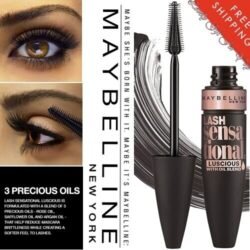 Made in USA Maybelline Lash Sensational Luscious Washable Mascara, Blackest Black lslw