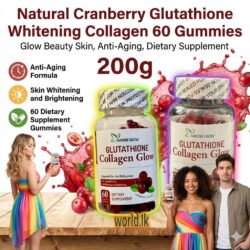 dd546880f5a29c8c84cf6e7721a91fc2.jpg COLLAGEN CRANBERRY 60 GLUTATHIONE GUMMIES gcgc From Nature Glow Anti-Aging Whiit-ening Beauty Skin Dietary Supplement Powder