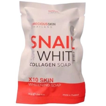 Snail Body coll White Collagen Soap by Precious x10 Skin Thailand 70g
