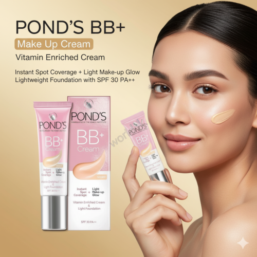 POND's BB+ Cream Make Up Glow Vitamin Enriched Cream Spf 30Pa+++ Light Moisturizer Cream (pbbi)