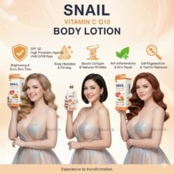 Snail Vitamin C Q10 Body Lotion All Skin Types 500ml svql SPF 50 UV Rays Protected Sun Lotion