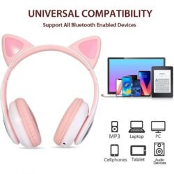 e4180a3fa10f37a5b4f308c5f66c7ec6.jpg LED Lights Glowing Wow Cool 5.0 Cat Ear Headset (cep) Headphones Wireless ST-23M