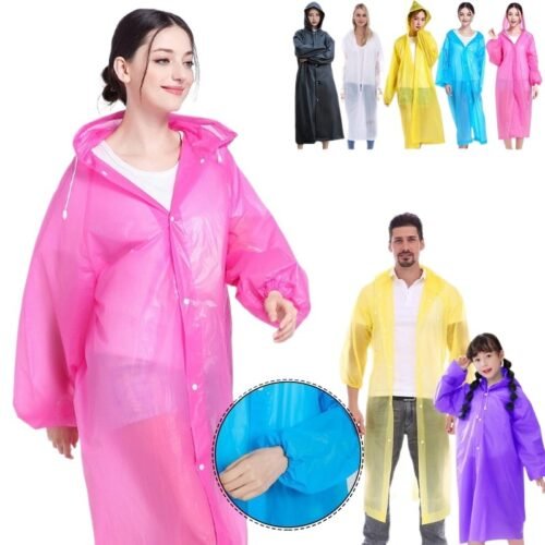 e7c6cc8742e863193c2edfb6a6ef3ea0.jpg Women Men (wfrc) WATERPROOF Jacket Clear PVC Raincoat Rain Coat Hooded Poncho Rainwear