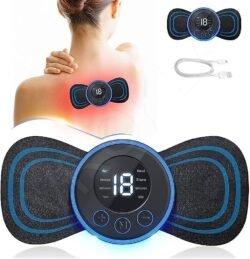 Mini Massager, Mini Massager with Rechargeable mmb Butterfly Mini Massager Ems Massager Neck Massager for Cervical Pain Mini Massager for Adults Shoulder, Full Body