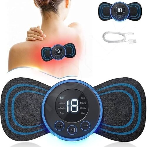 Mini Massager, Mini Massager with Rechargeable mmb Butterfly Mini Massager Ems Massager Neck Massager for Cervical Pain Mini Massager for Adults Shoulder, Full Body