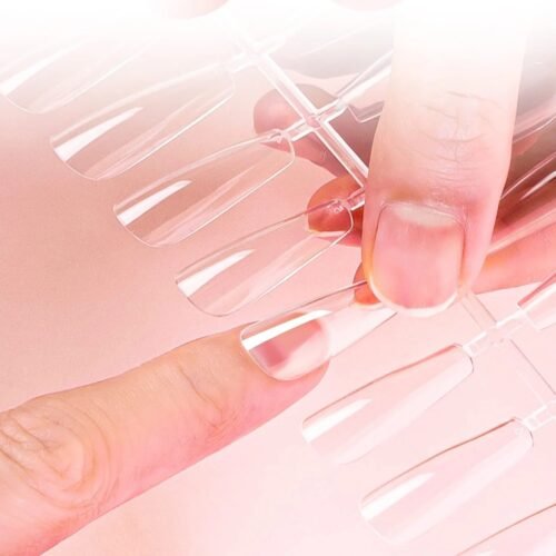 Opoola ni02 Nail Soft Gel Nail Tips Box 100pcs Square Shape Medium Length Full Cover 12 sizes