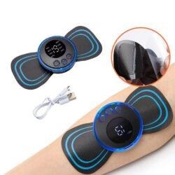 Mini Massager, Mini Massager with Rechargeable mmb Butterfly Mini Massager Ems Massager Neck Massager for Cervical Pain Mini Massager for Adults Shoulder, Full Body