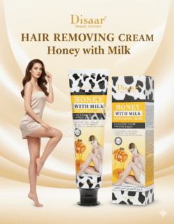 f6b114a2e123dd43c59988925e158b8b.png Disaar Beauty HAIR REMOVING Cream dbhr Honey with Milk Easy to use face & body legs depilating Moisturizing100ml