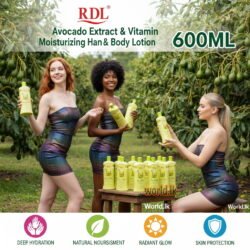 RDL Avocado Extract & Vitamin E Moisturizing Hand & Body Lotion 600ML raal (Original)